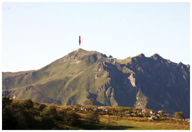 Blick auf den hchsten Gipfel im Zentralmassiv - den Vulkan Puy de Sancy