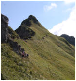 Vom Col de Courre aus ist der Gipfel schon in Sicht