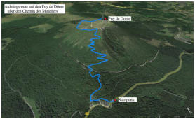 GPS-Track unserer Aufstiegsroute